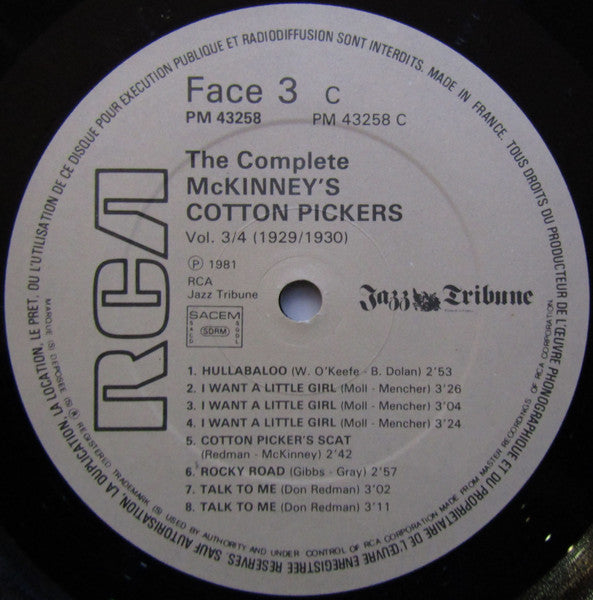 The Complete McKinney's Cotton Pickers Volumes 3/4 (1929-1930)