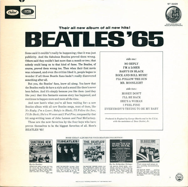 Release: Beatles '65-Vinyl-US-1964-ST 2228, ST-2228-10916332