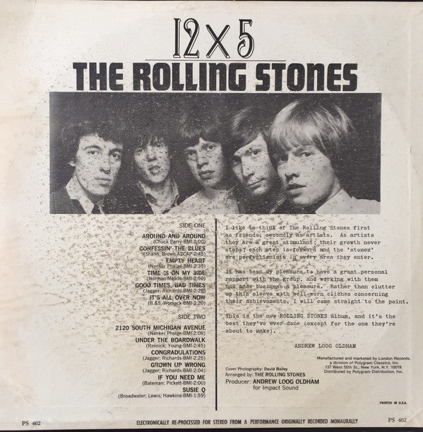 Release: 12 X 5-Vinyl-US-1981-PS 402-16198924