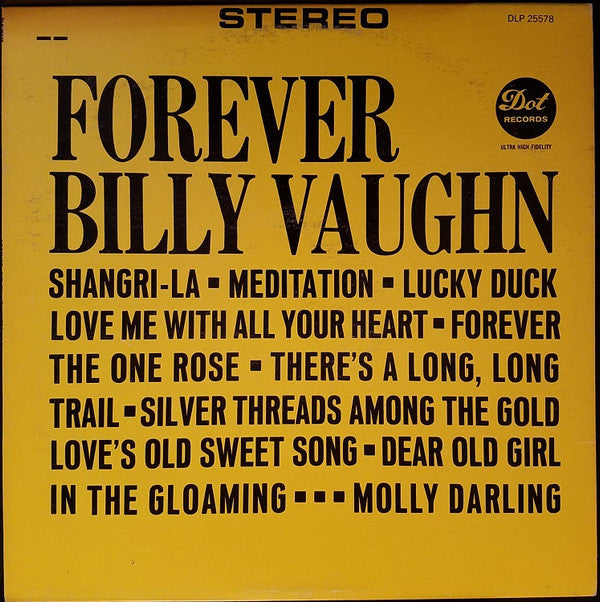 Master Release: Forever by Billy Vaughn