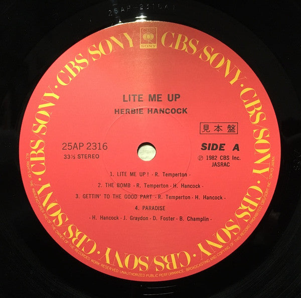 Release: Lite Me Up-Vinyl-Japan-1982-25AP 2316-16212467