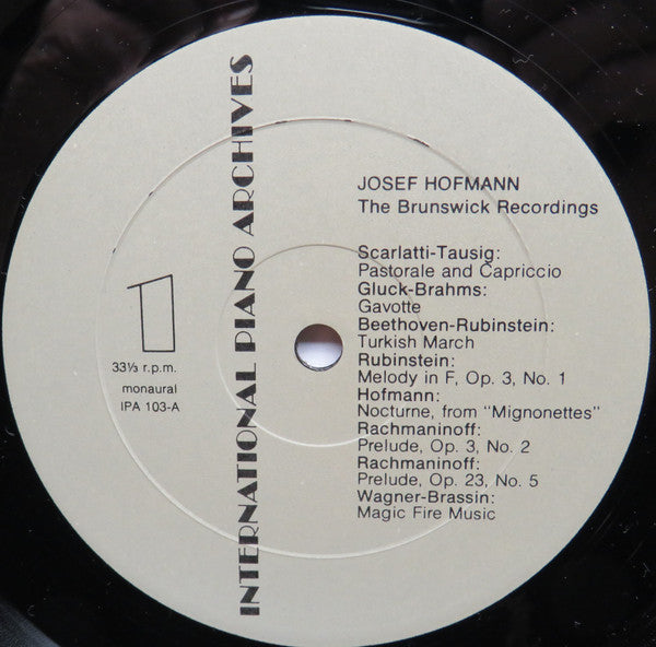 Josef Hofmann - The Brunswick Recordings