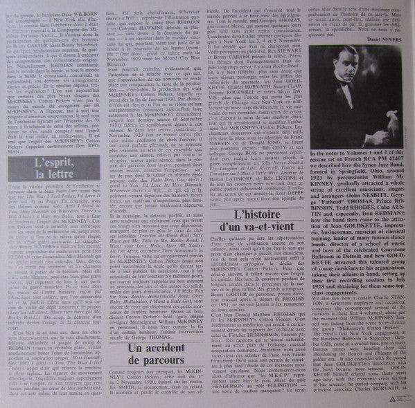 Release: The Complete McKinney's Cotton Pickers Volumes 3/4 (1929-1930)-Vinyl-France-1981-PM 43258-26124806