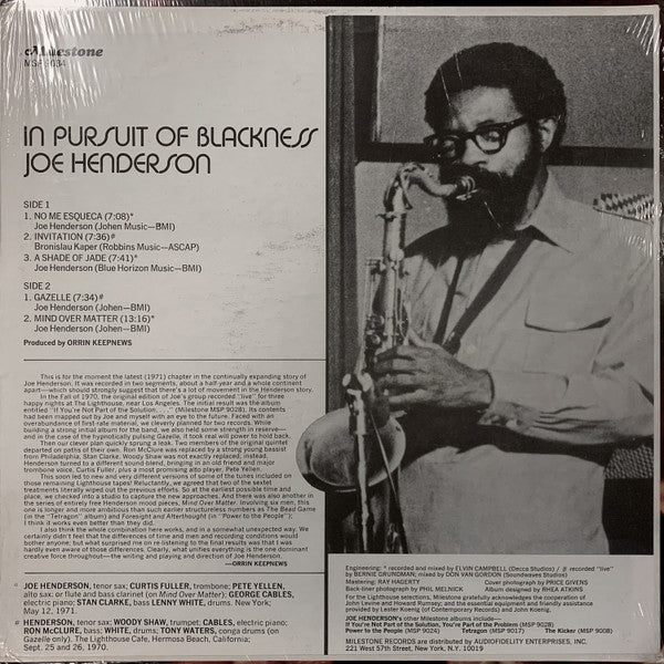 Master Release: In Pursuit Of Blackness by Joe Henderson