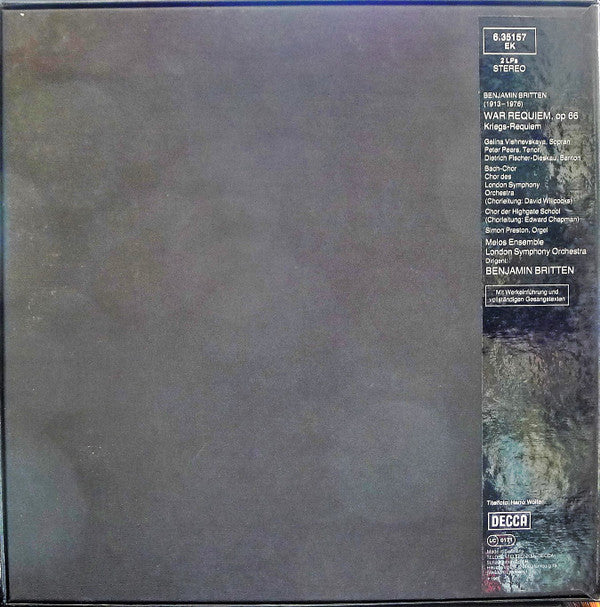 Release: War Requiem-Vinyl, Box Set-Germany-1980-6.35157-11161610