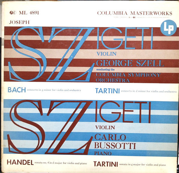Release: Concerto In G Minor For Violin And Orchestra / Concerto In D Minor For Violin And Orchestra / Sonata No 4 In D Major For Violin And Piano / Sonata No 4 In D Major For Violin And Piano-Vinyl-None-1954-ML 4891-12015904