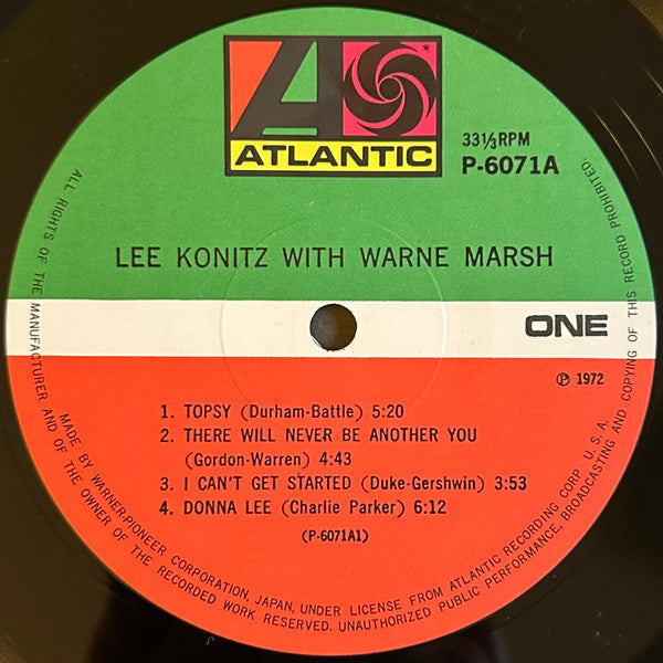 Lee Konitz With Warne Marsh