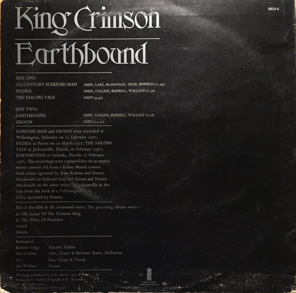 Release: Earthbound-Vinyl-UK-1972-HELP 6-11564536