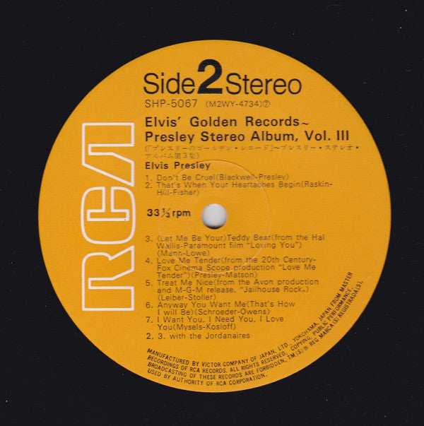 Elvis' Golden Records - Presley Stereo Album, Vol. III