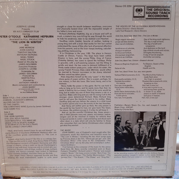 The Lion In Winter (Original Motion Picture Soundtrack)