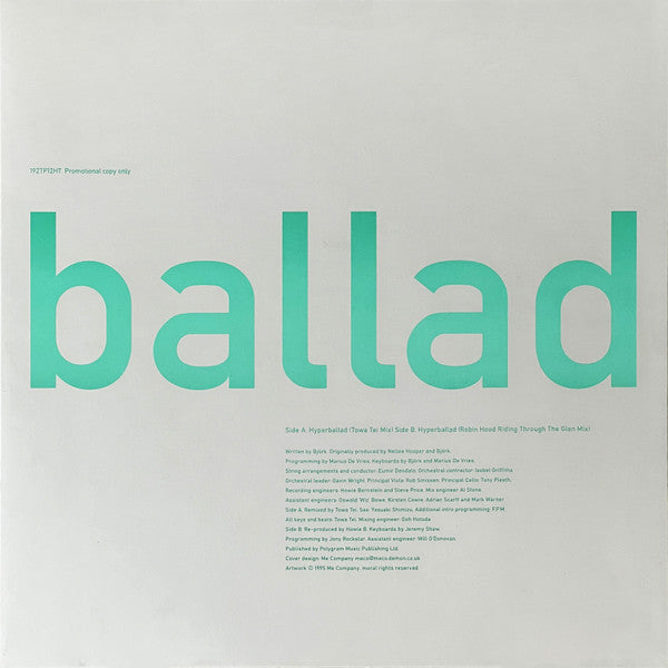 Release: Hyperballad-Vinyl-UK-1995-192TP12HT-71058