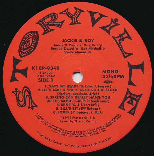 Release: Storyville Presents Jackie And Roy-Vinyl-Japan-1984-K 1 8P-9348-10433925