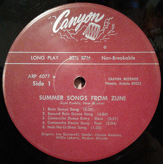Master Release: Summer Songs From Zuni by Leo Quetawki