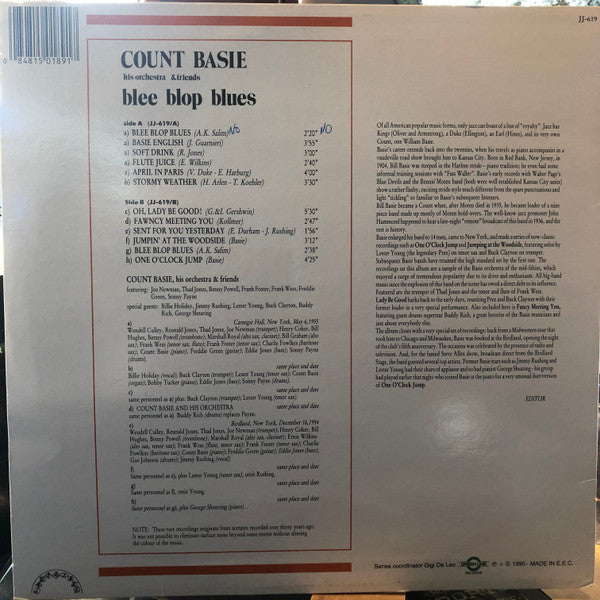 Master Release: Blee Blop Blues (Rare And Unissued Live Recordings 1954/1955) by Count Basie Orchestra