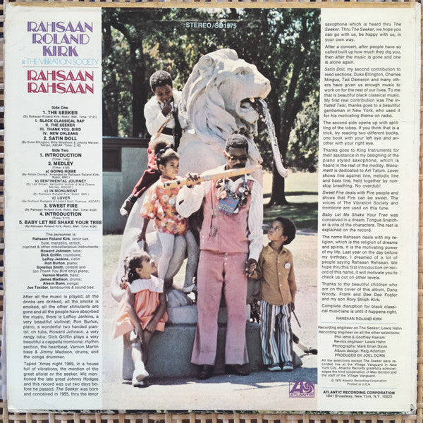Release: Rahsaan Rahsaan-Vinyl-US-1970-SD 1575, SD1575-12321162