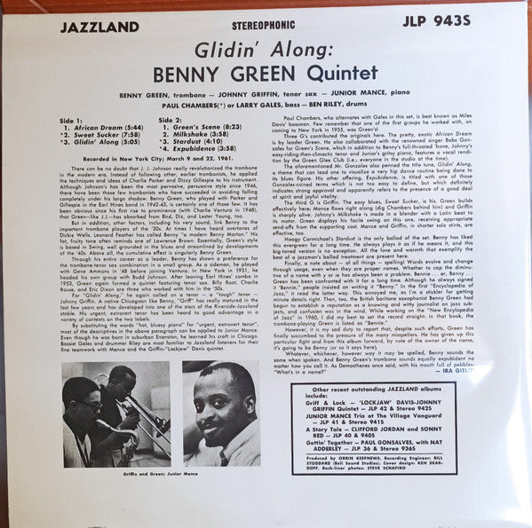 Master Release: Glidin' Along by Bennie Green Quintet