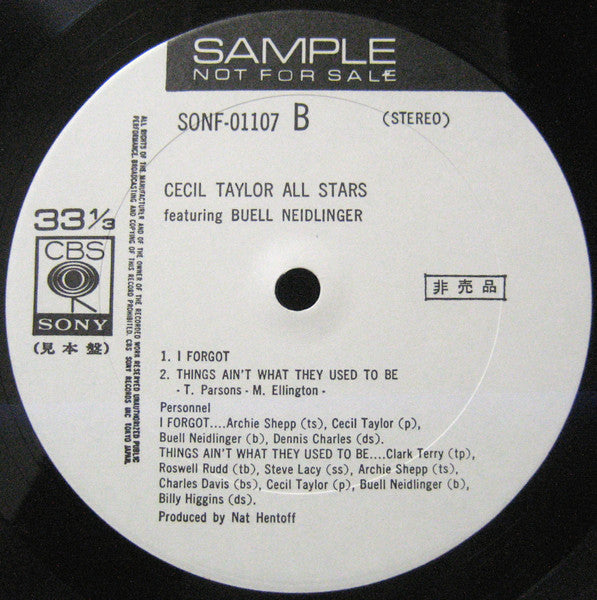 Cecil Taylor All Stars Featuaring Buell Neidlinger