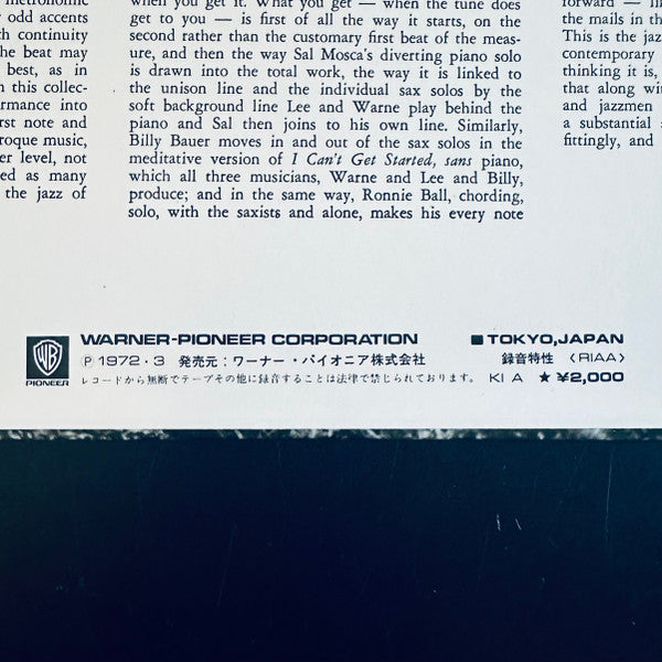 Lee Konitz With Warne Marsh