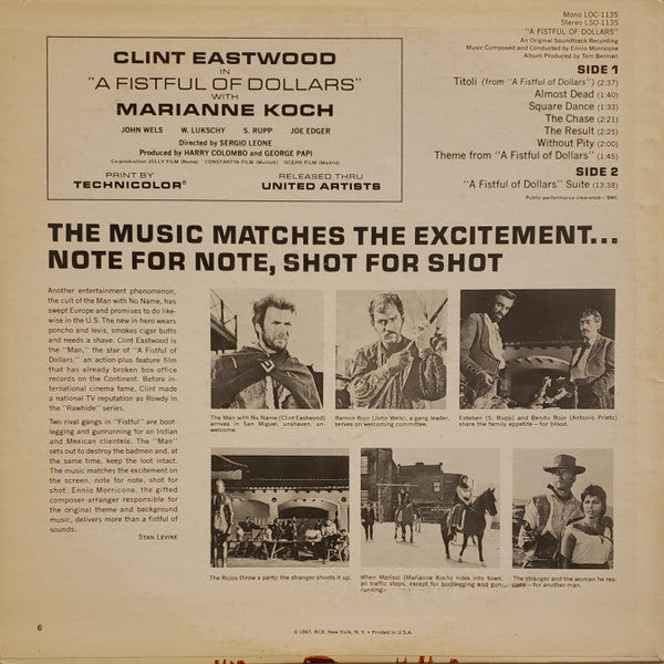 Master Release: A Fistful Of Dollars (An Original Soundtrack Recording) by Ennio Morricone