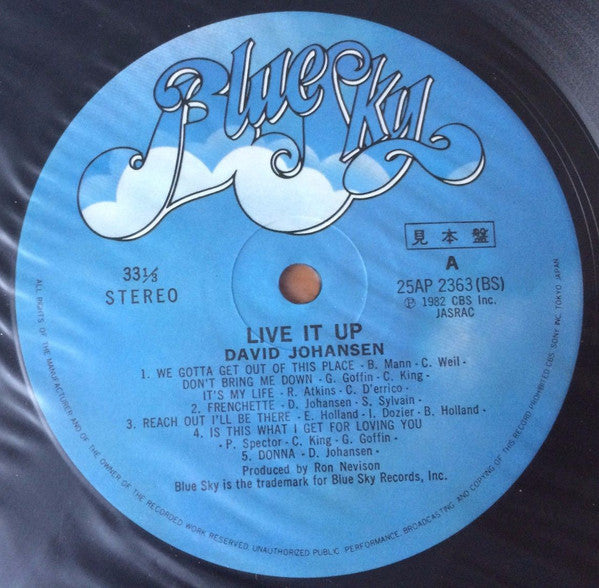 Release: Live It Up-Vinyl-Japan-1982-25AP-2363-10108708