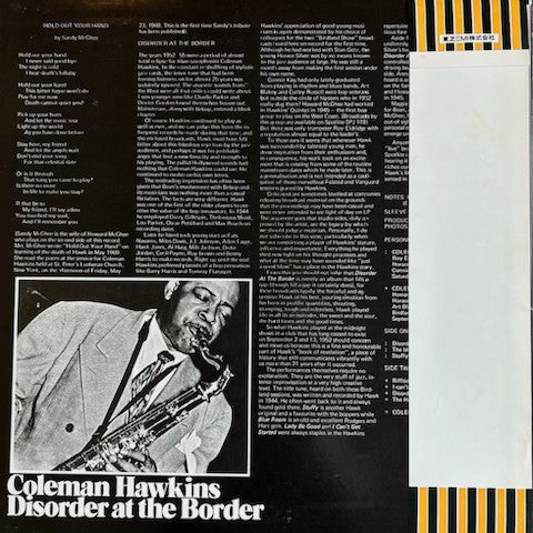 Master Release: Disorder At The Border by Coleman Hawkins Quintet