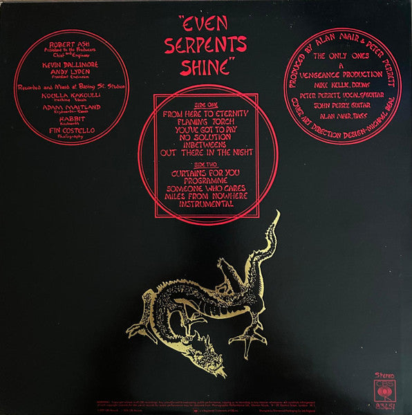 Release: Even Serpents Shine-Vinyl-UK-1979-CBS 83451, S CBS 83451-32164947