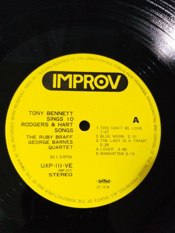 Tony Bennett Sings 10 Rodgers & Hart Songs