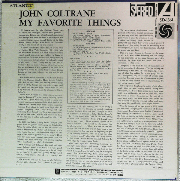 Release: My Favorite Things-Vinyl-Japan-1972-P-6030A-13327572