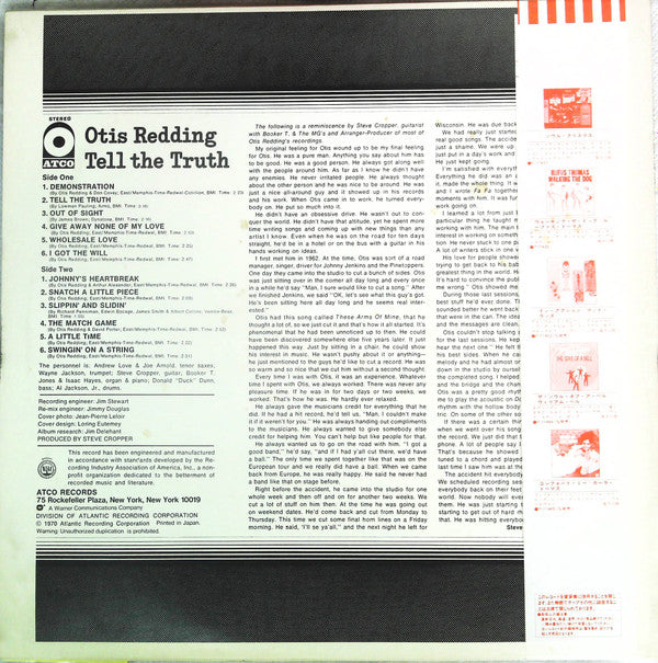 Master Release: Tell The Truth by Otis Redding