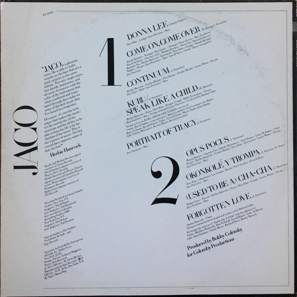 Release: Jaco Pastorius-Vinyl-US-1978-PE 33949-11027739