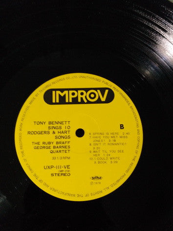 Tony Bennett Sings 10 Rodgers & Hart Songs