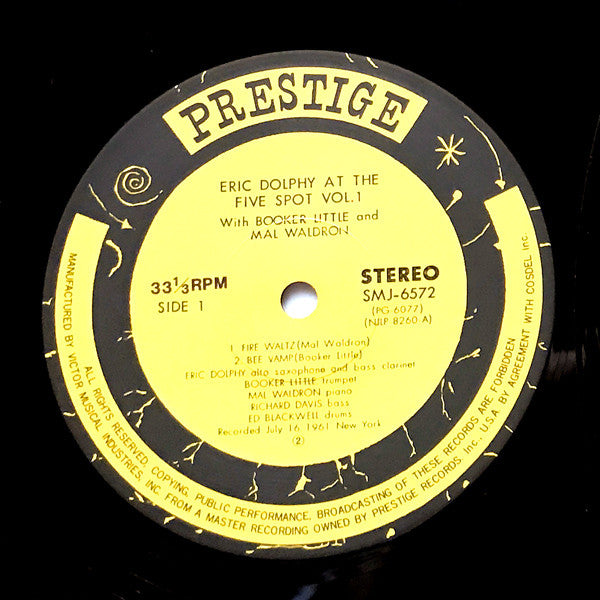 Master Release: At The Five Spot, Volume 1. by Eric Dolphy