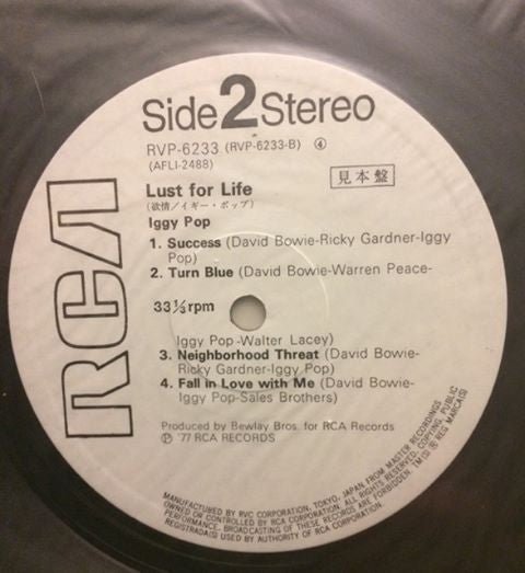 Release: Lust For Life-Vinyl-Japan-1977-RVP-6233-11634322