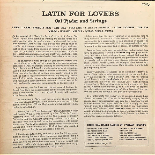 Release: Latin For Lovers-Vinyl-US-None-8016-15809040