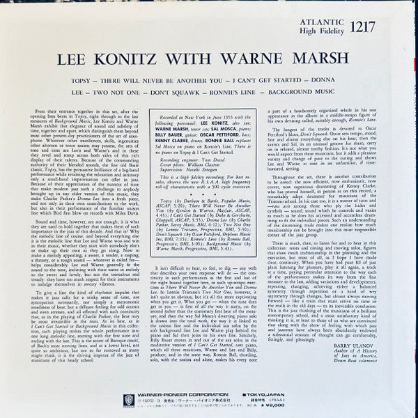 Lee Konitz With Warne Marsh