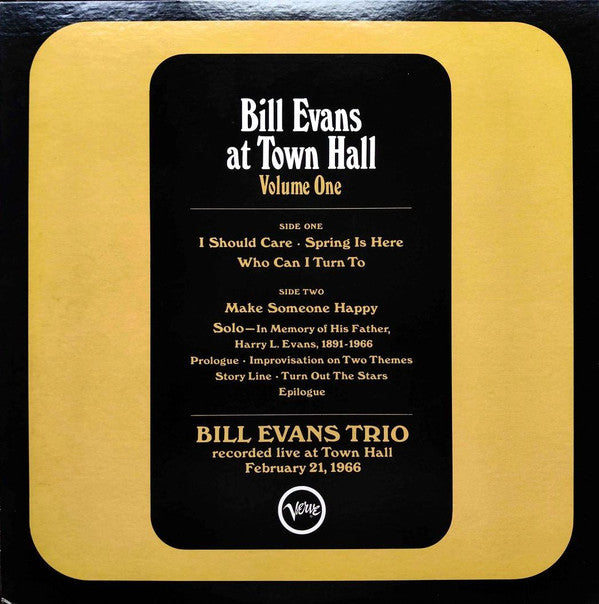 Bill Evans At Town Hall (Volume One)