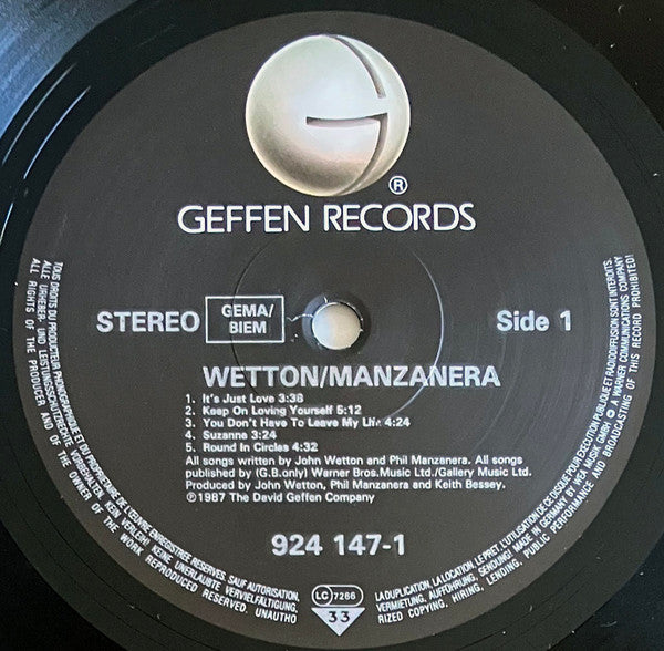 Wetton / Manzanera