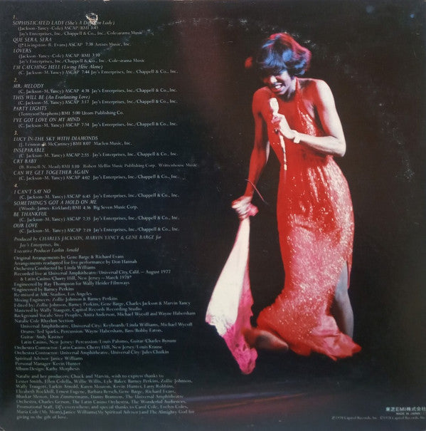Release: Natalie ... Live!-Vinyl-Japan-1978-ECS-50015/16-11560289