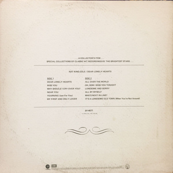Master Release: Dear Lonely Hearts by Nat King Cole
