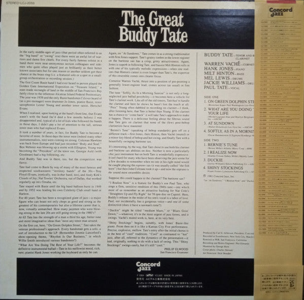 Release: The Great Buddy Tate-Vinyl-Japan-1984-LCJ-2059-13420360