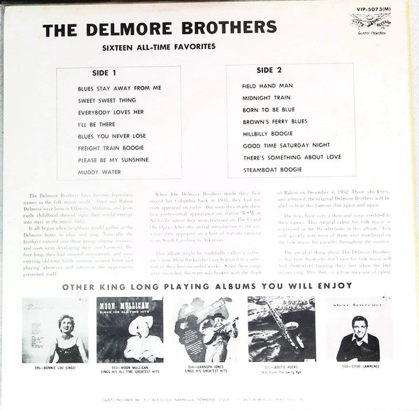 Master Release: Sixteen All-Time Favorites by The Delmore Brothers