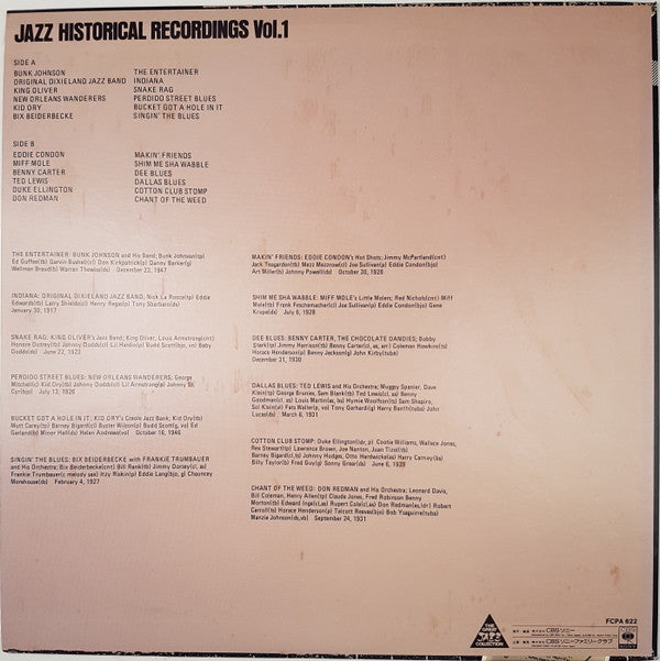 Jazz Historical Recordings Vol. 1