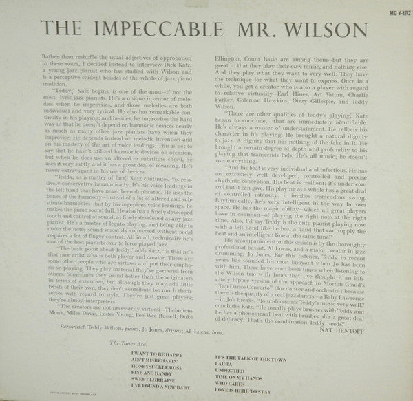Master Release: The Impeccable Mr. Wilson by Teddy Wilson