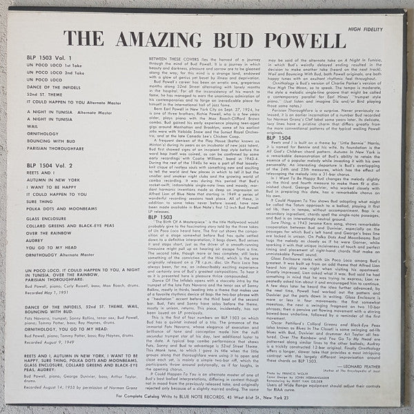 Release: The Amazing Bud Powell (Volume 1)-Vinyl-US-1962-BLP 1503-17044014