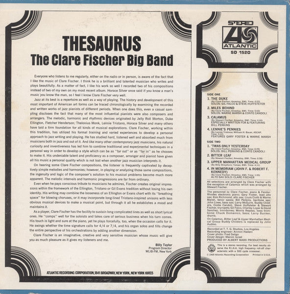 Release: Thesaurus-Vinyl-US-1969-SD 1520-17511997