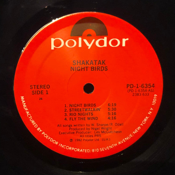 Release: Night Birds-Vinyl-US-1982-PD-1-6354-21911986