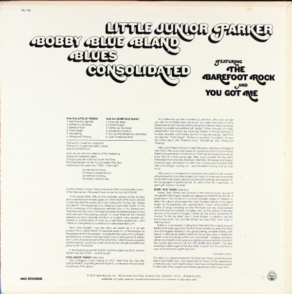 Release: The Barefoot Rock And You Got Me (Double Feature)-Vinyl-US-1980-MCA-27037, DLPX 73, DL-73-19614571