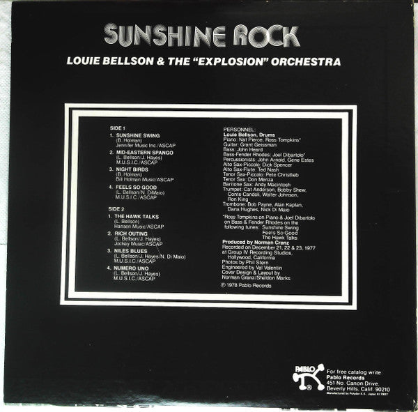 Master Release: Sunshine Rock by The Louie Bellson Drum Explosion