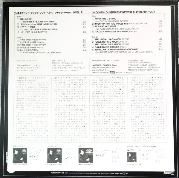 The Newest Play Bach Volume 1