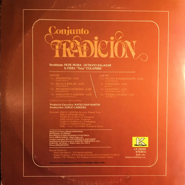 Master Release: Conjunto Tradición Vocal Pepe Mora by Conjunto Tradición